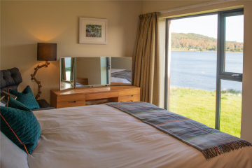 Poolewe Beach House, stunning views from the bedroom