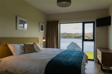 Poolewe Beach House, stunning views from the bedroom