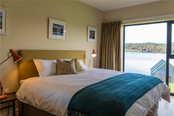 Poolewe Beach House, stunning views from the bedroom