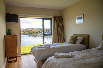 Poolewe Beach House, stunning views from the twin bedroom