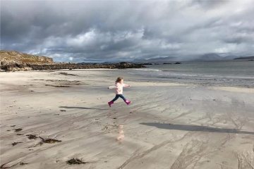 Poolewe Beach House, fun on the beach